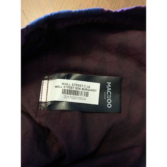 Maceoo Button Up Long Sleeve Shirt Men's 2XL ‎ Burgundy Paris Designer Italy - Picture 12 of 16